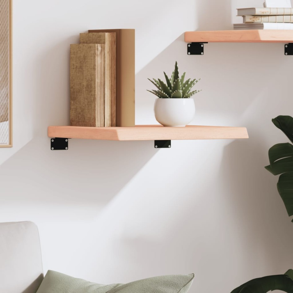 Estante de pared madera maciza roble sin tratar 40x40x(2-4)