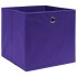 Cajas de almacenaje 10 uds tela morado 32x32x32