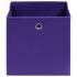 Cajas de almacenaje 10 uds tela morado 32x32x32