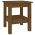 Mesa de centro madera maciza de pino marrón miel 35x35x40