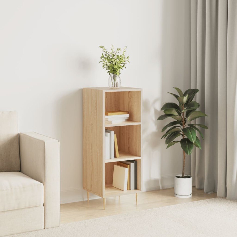 Aparador de madera de ingeniería roble Sonoma 34,5x32,5x90