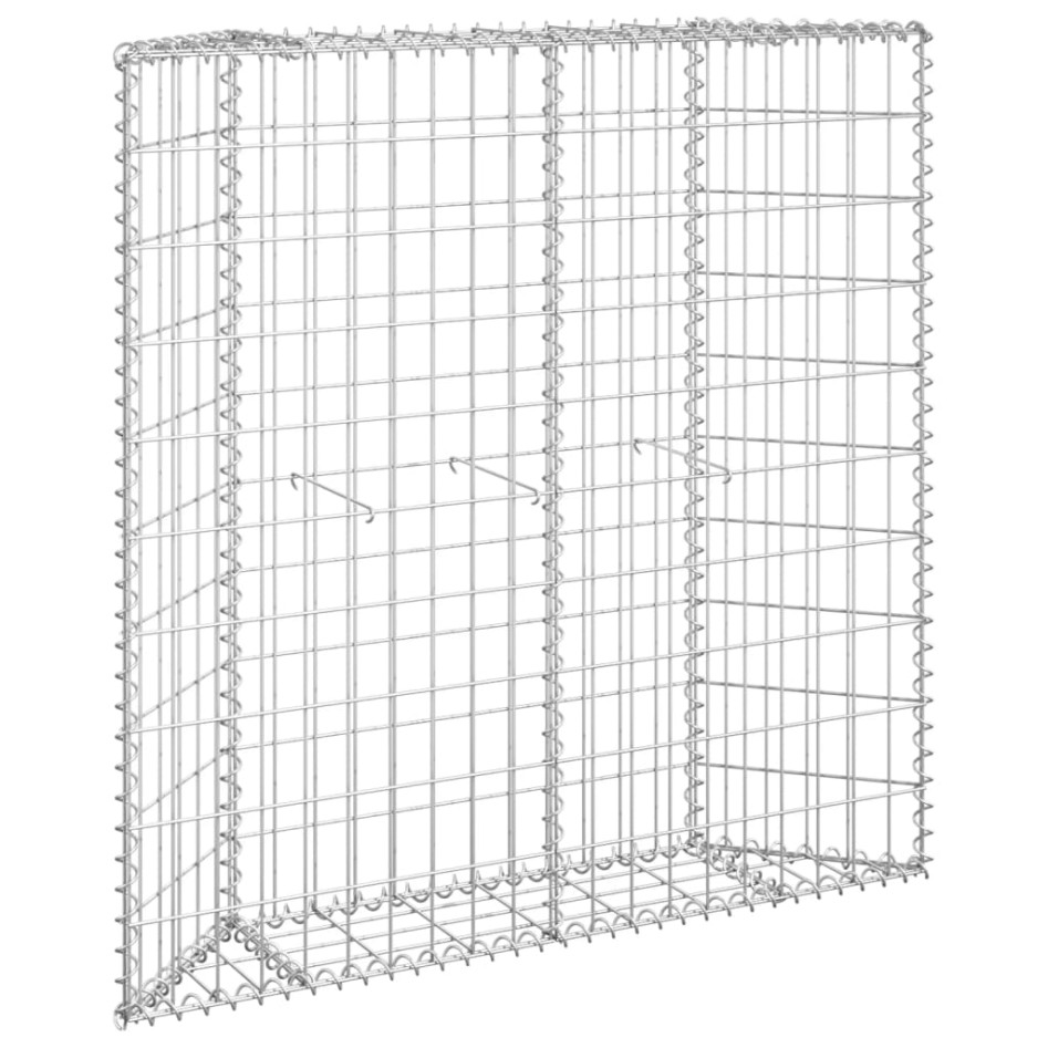 Arriate de gaviones de trapecio acero galvanizado 100x20x100