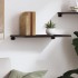 Estante de pared madera roble tratada marrón oscuro 60x30x2