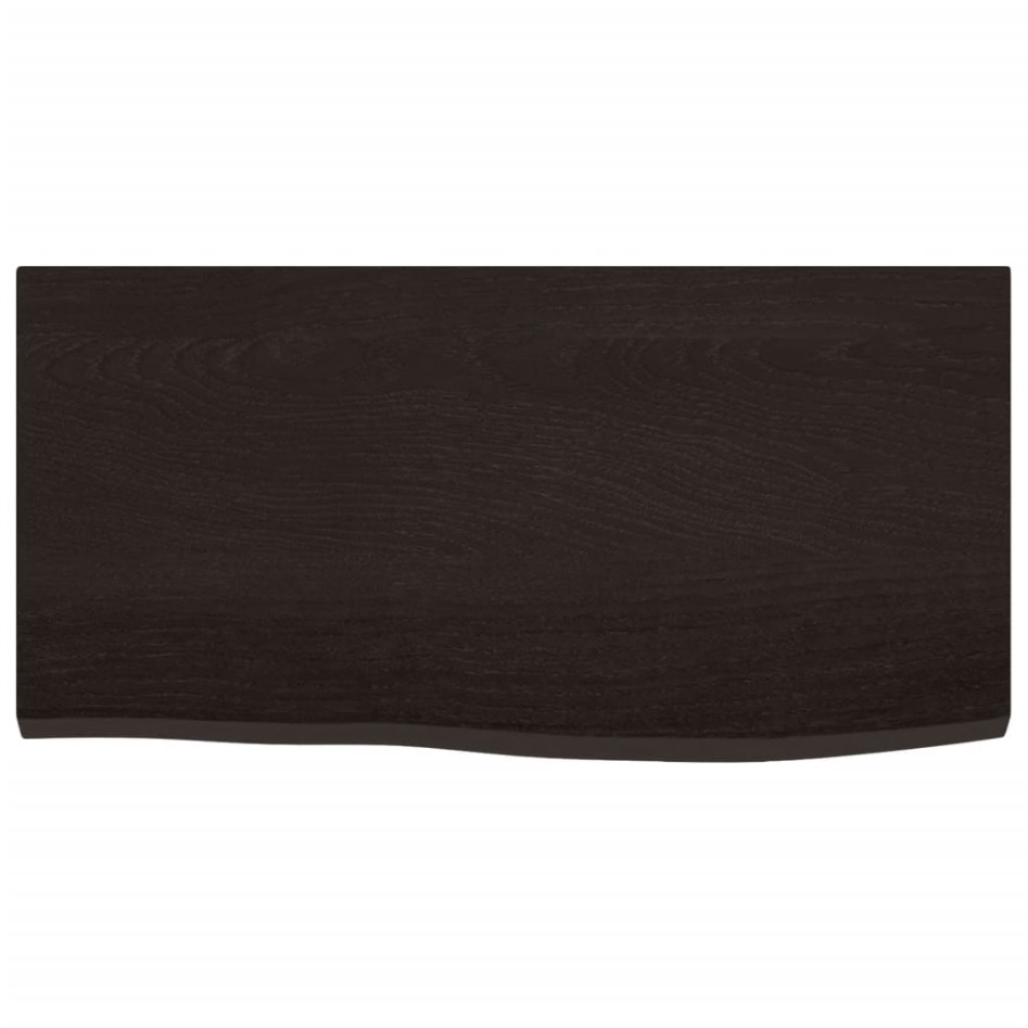 Estante de pared madera roble tratada marrón oscuro 60x30x2