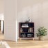 Aparador de madera de ingeniería roble ahumado 57x35x70
