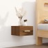 Mesitas de noche de pared 2 uds color roble marrón 35x35x20