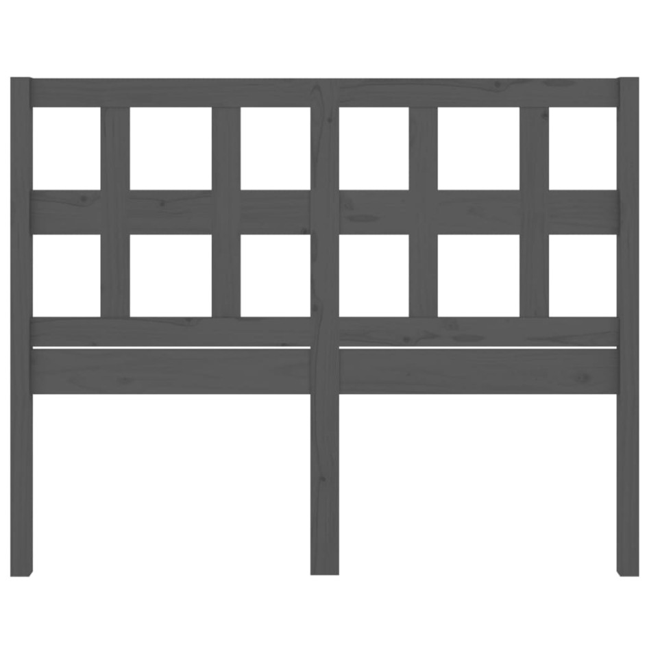 Cabecero de cama madera maciza de pino gris 165,5x4x100