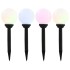 Lámparas solares esféricas de exterior 4 uds LED RGB 15