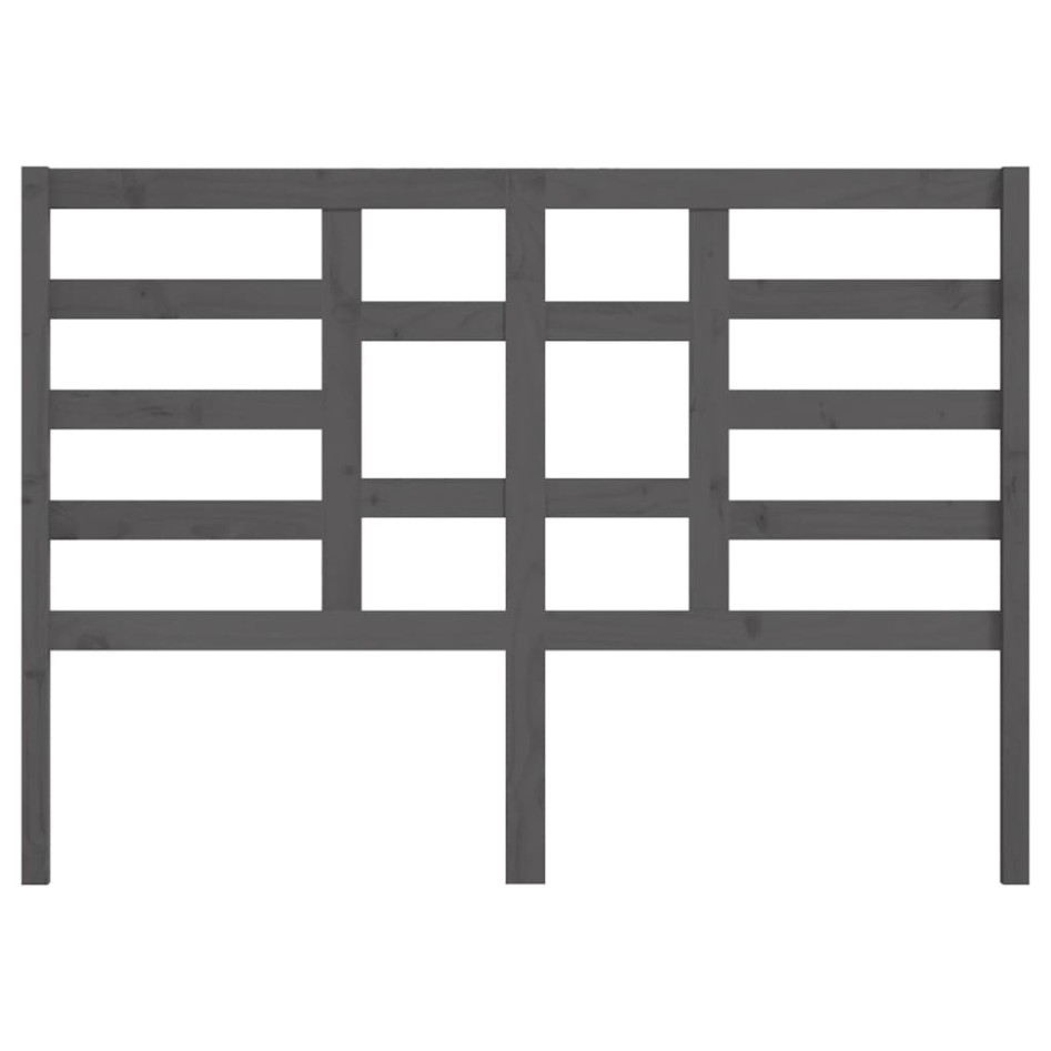 Cabecero de cama madera maciza de pino gris 126x4x104