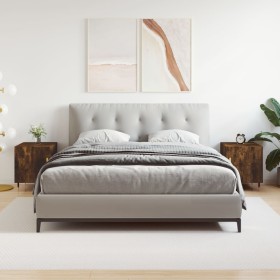 Mesitas noche 2 uds madera ingeniería roble ahumado 40x40x50