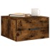 Mesitas de noche de pared 2 uds color roble ahumado 35x35x20