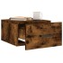Mesitas de noche de pared 2 uds color roble ahumado 35x35x20