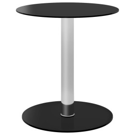 Mesa de centro de vidrio templado negro 40