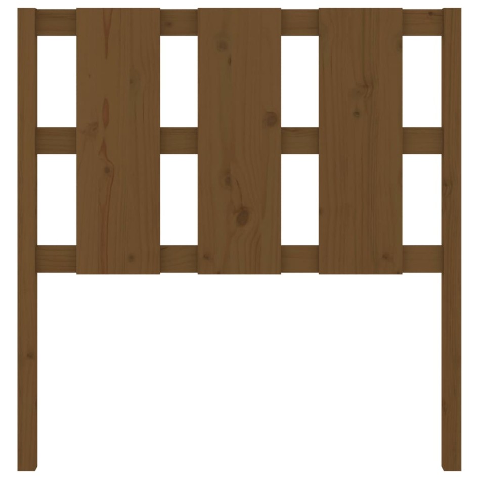 Cabecero de cama madera maciza pino marrón miel 95,5x4x100