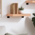 Estante pared madera roble tratada marrón claro 40x30x(2-6)