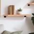 Estante de pared madera de roble tratada marrón claro