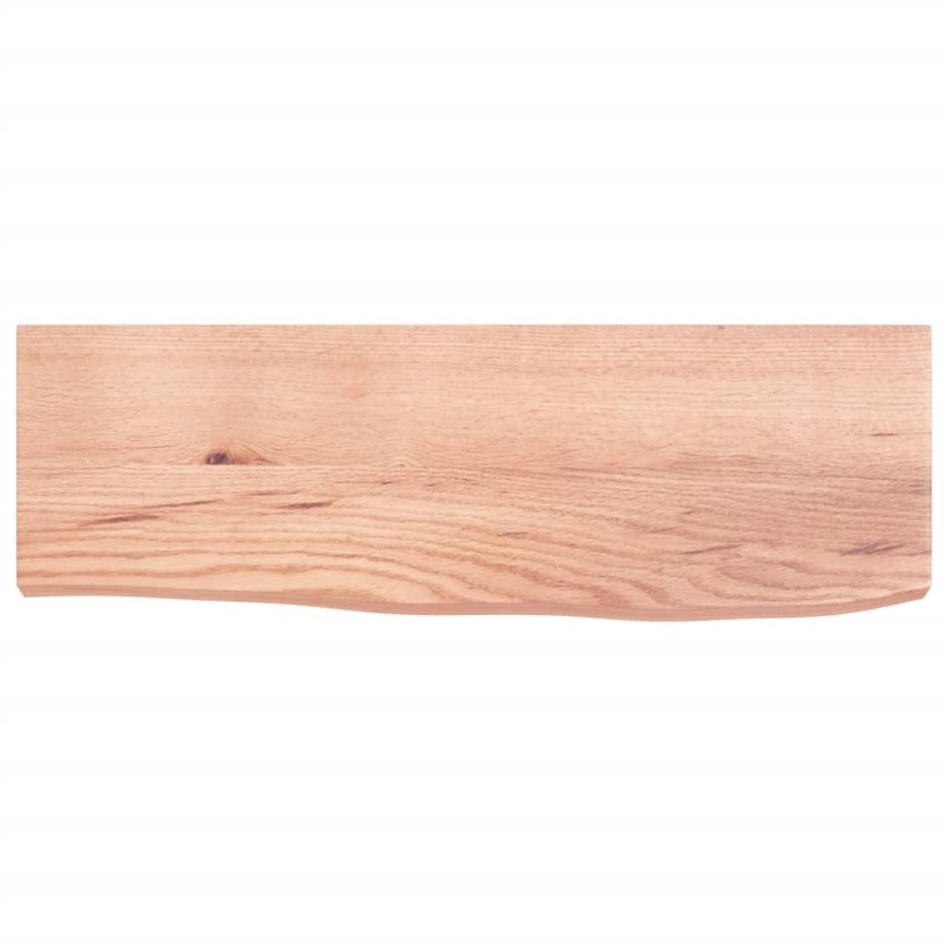 Estante de pared madera de roble tratada marrón claro