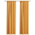 Cortinas opacas ganchos look de lino 2 pzas amarillo 140x225