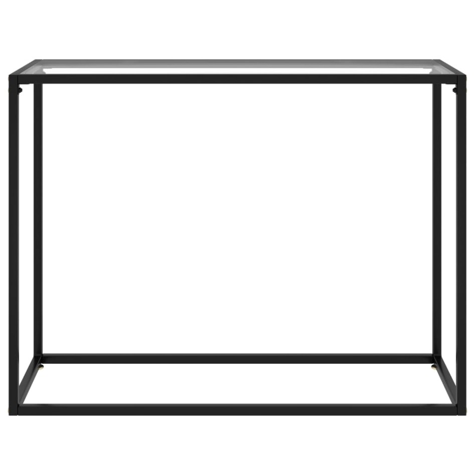 Mesa consola vidrio templado transparente 100x35x75