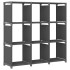 Estantería de 9 cubos de tela gris 103x30x107,5