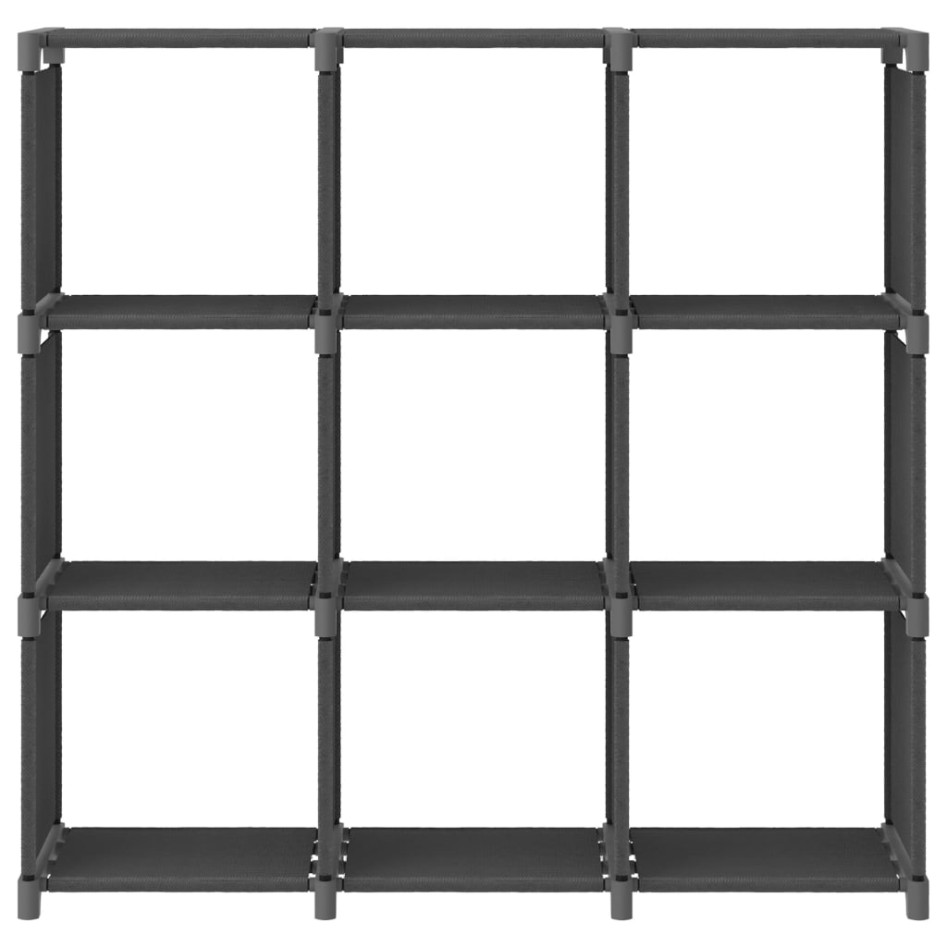 Estantería de 9 cubos de tela gris 103x30x107,5