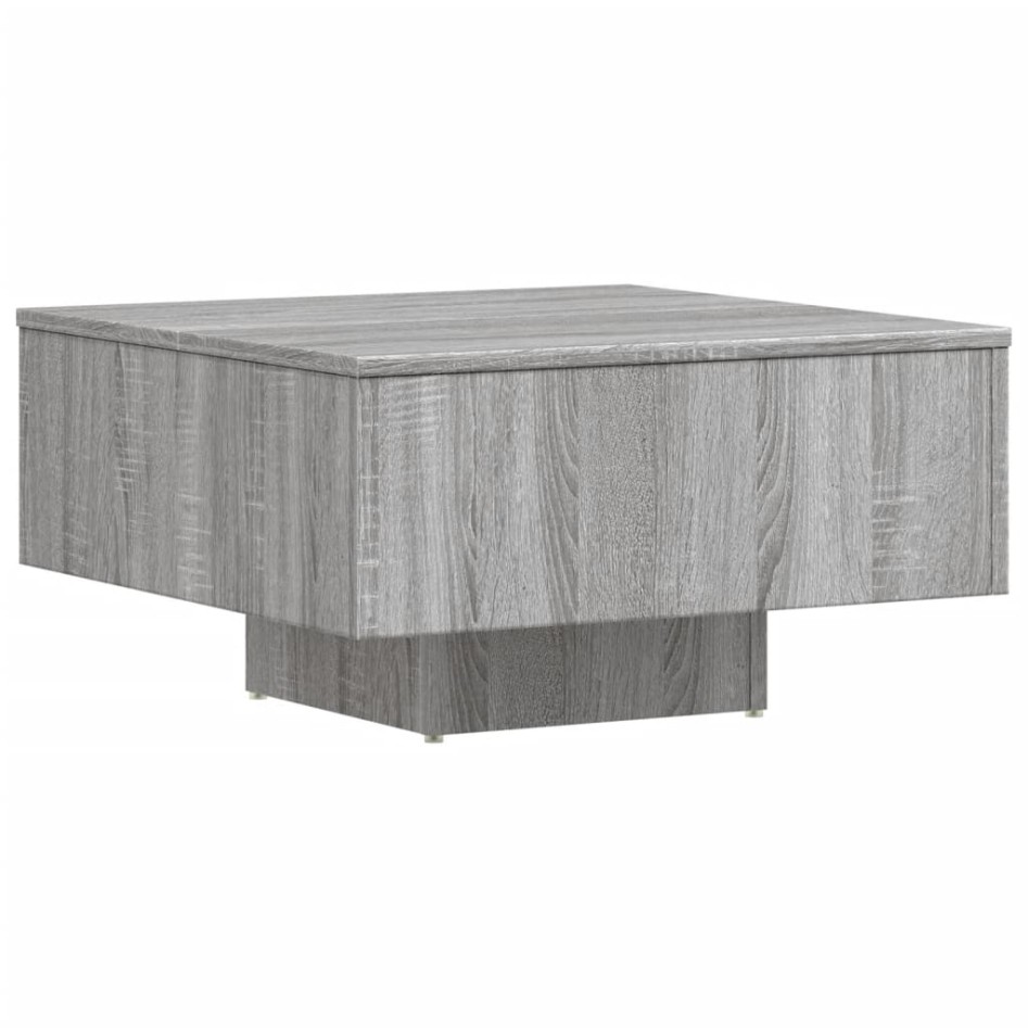 Mesa de centro madera de ingeniería gris Sonoma 60x60x31,5