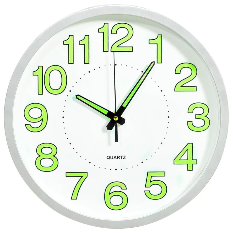 Reloj de pared luminoso blanco 30