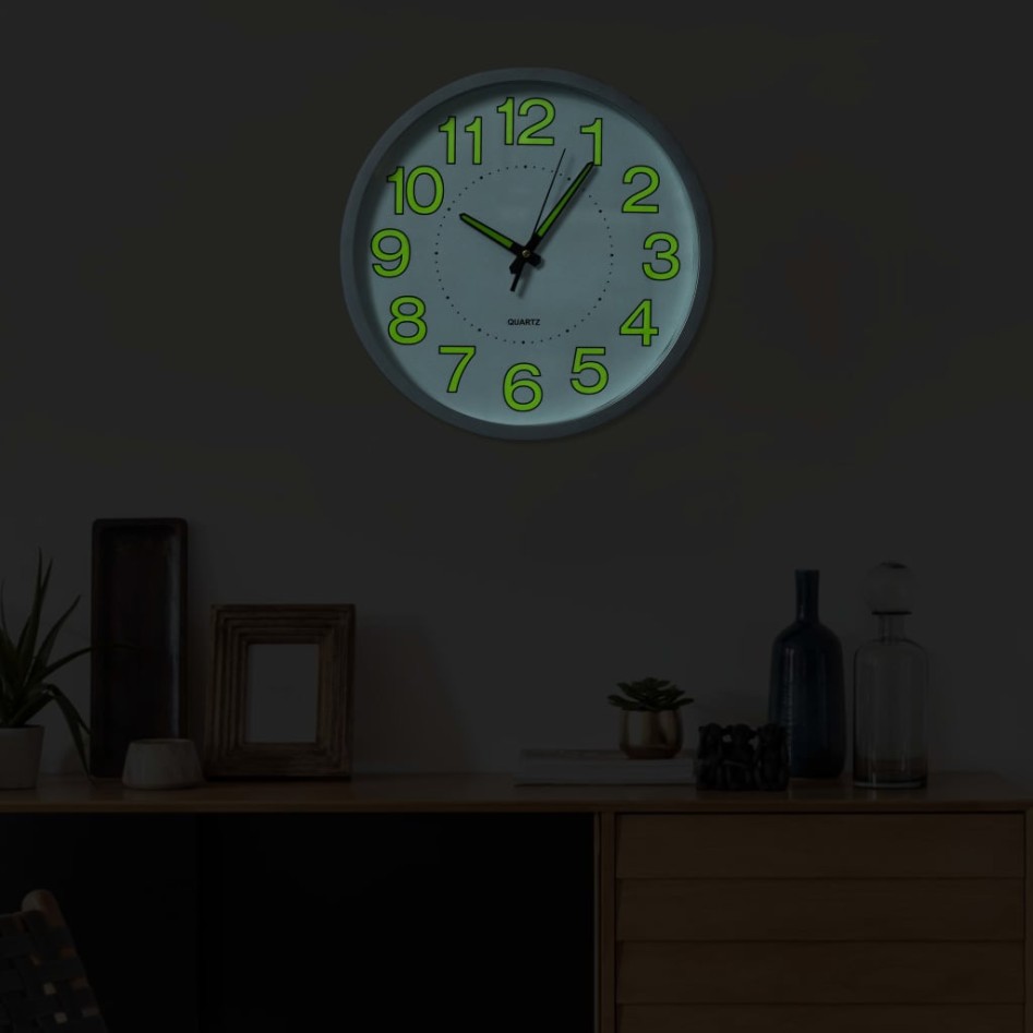 Reloj de pared luminoso blanco 30