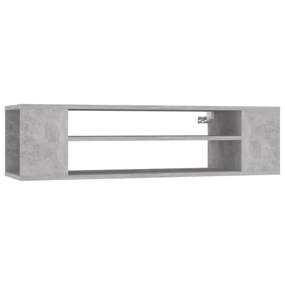 Mueble de TV colgante contrachapada gris hormigón