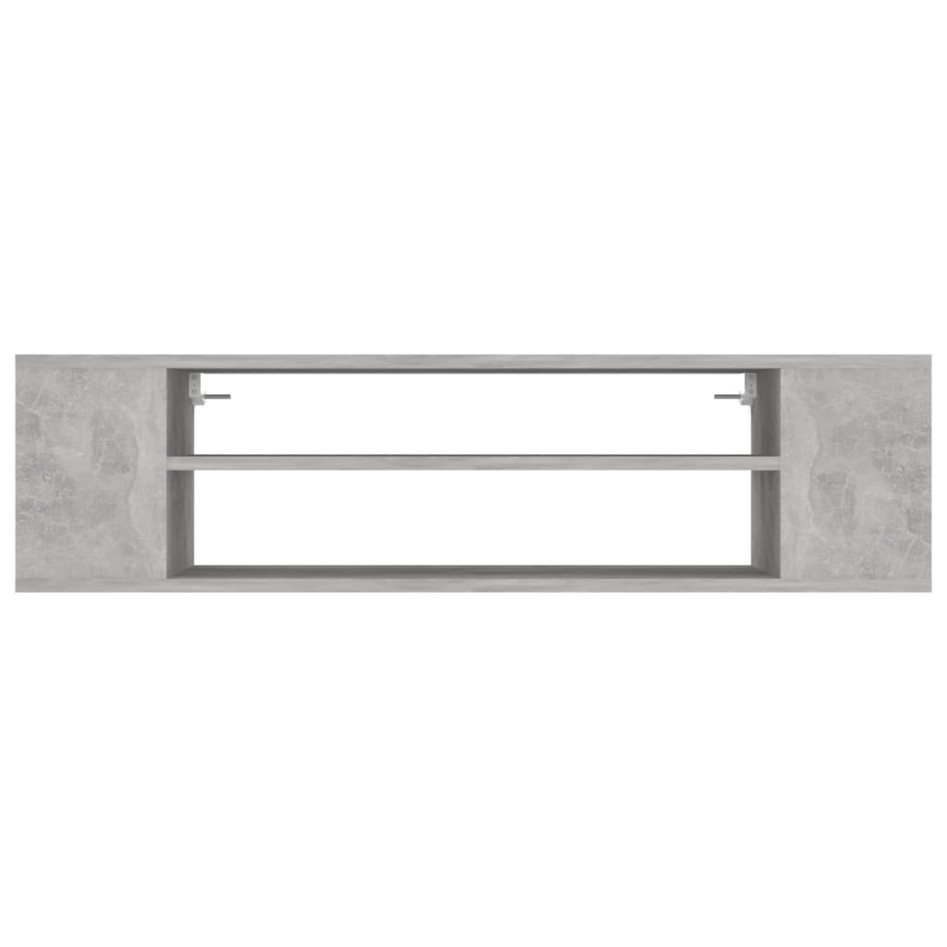 Mueble de TV colgante contrachapada gris hormigón