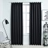 Cortinas opacas con ganchos 2 piezas negro 140x175