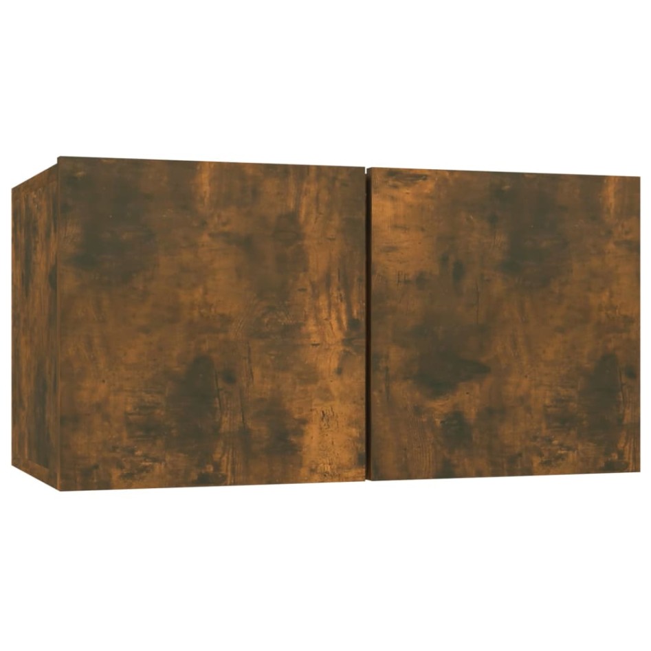 Armario colgante para TV madera roble ahumado 60x30x30