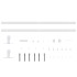 Kit mini puerta corredera armario acero carbono blanco 152