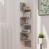 Estante de esquina de pared madera de ingeniería gris