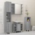 Armario de baño madera contrachapada gris Sonoma 30x30x95