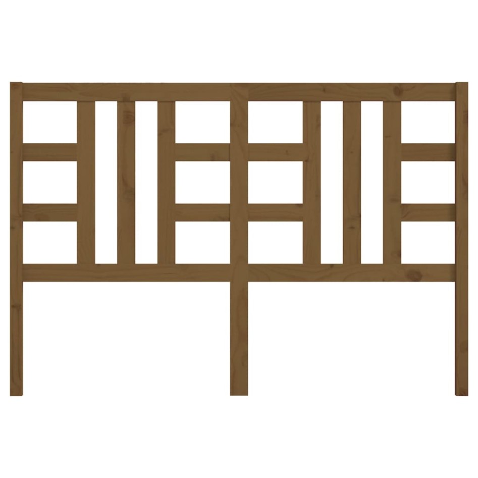 Cabecero de cama madera maciza de pino marrón miel 146x4x100