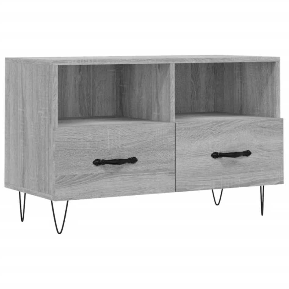 Mueble de TV madera de ingeniería gris Sonoma 80x36x50