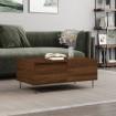 Mesa de centro madera contrachapada marrón roble 90x50x36,5 cm