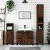 Armario de baño madera contrachapada marrón roble 30x30x100