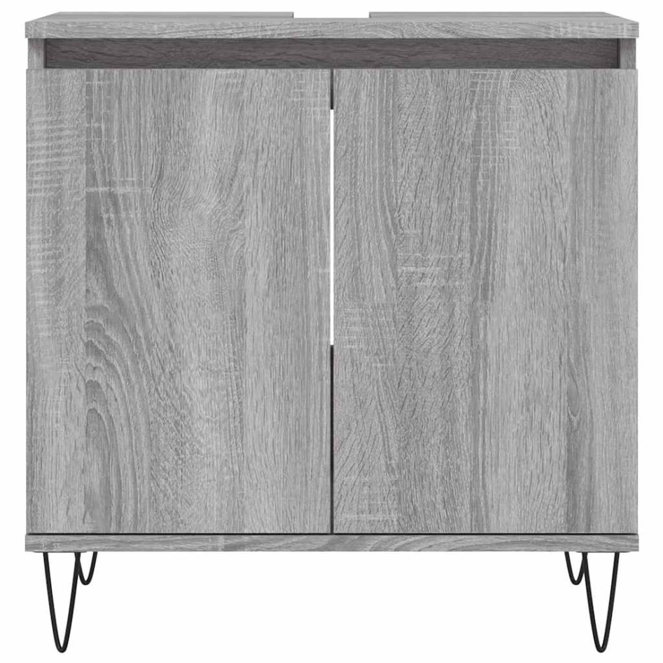 Armario de baño madera de ingeniería gris Sonoma 58x33x60