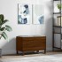 Mueble discos madera contrachapada roble marrón 74,5x38x48