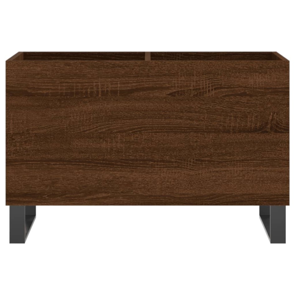 Mueble discos madera contrachapada roble marrón 74,5x38x48