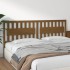 Cabecero de cama madera maciza de pino marrón miel 205x4x100