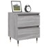 Mesita de noche madera de ingeniería gris Sonoma 40x35x50