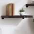 Estante pared madera roble tratada marrón oscuro 60x30x(2-6)