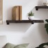 Estante pared madera roble tratada marrón oscuro 60x30x(2-6)