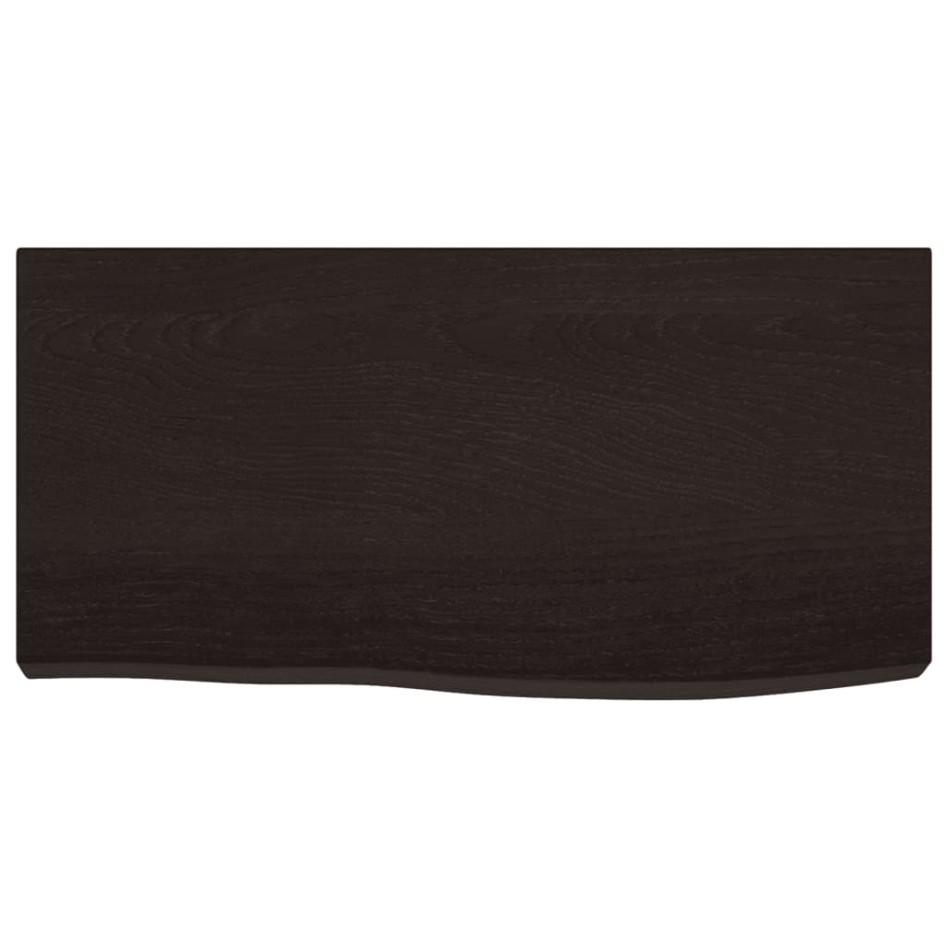 Estante pared madera roble tratada marrón oscuro 60x30x(2-6)