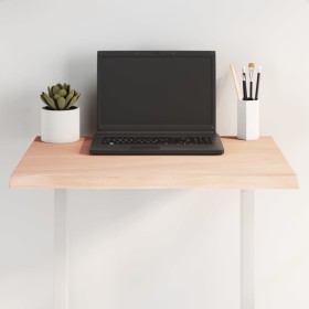 Tablero de mesa madera maciza roble borde natural 60x60x2