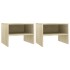 Mesitas de noche 2 uds contrachapada color roble 40x30x30