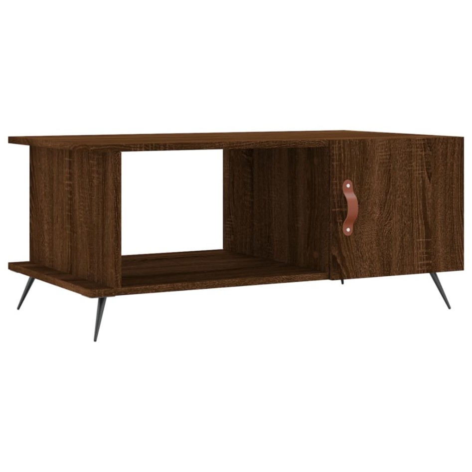 Mesa de centro madera contrachapada roble marrón 90x50x40